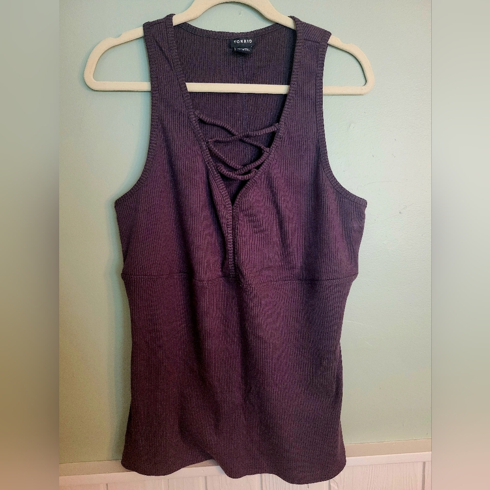 Women's Dark Gray Sleeveless Top